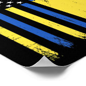 Pride stand met Oekraïne - amerika in Oekraïne Poster (Hoek)