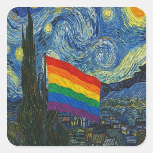 Pride Sterrennacht Sticker (Voorkant)