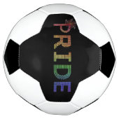 Pride Sticker - Regenboog Tekst Voetbal (Gedraaid)
