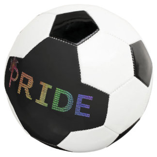 Pride Sticker - Regenboog Tekst Voetbal