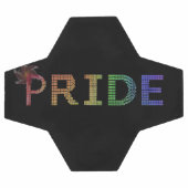 Pride Sticker - Regenboog Tekst Voetbal (Enkel)