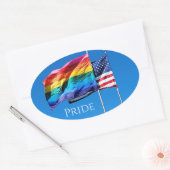 'Pride'-Stickers Ovale Sticker (Envelop)