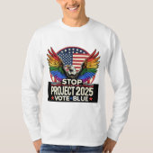 Pride - Stop Project 2025 - Stem Blauw T-shirt (Voorkant)