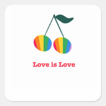 Pride T-shirt vierkante sticker