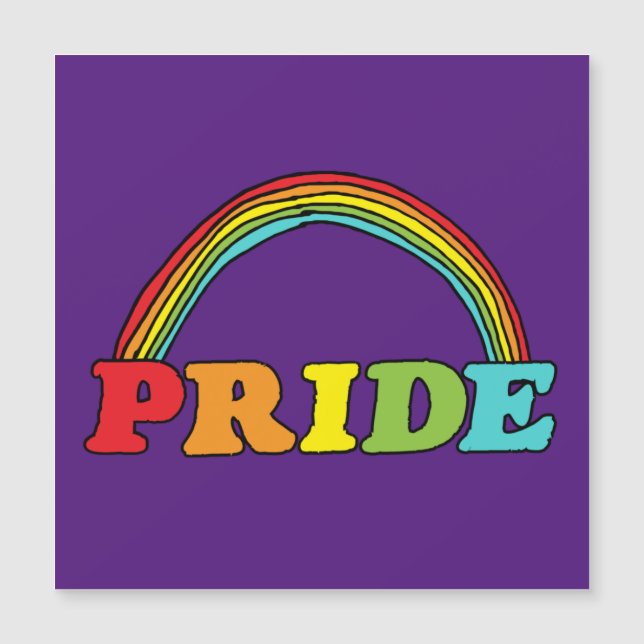 Pride tekst en regenboog (Voorkant)