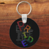 Pride - Tekst Sticker Sleutelhanger (Voorkant)