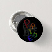 Pride - Tekststicker Ronde Button 3,2 Cm (Voorkant /achterkant)