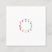 Pride Time Crescent Moon Design Contactkaartje (Achterkant)