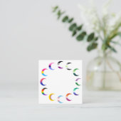 Pride Time Crescent Moon Design Contactkaartje (Staand voorkant)