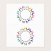 Pride Time Crescent Moon Design Visitekaartjes (Buitenkant ongevouwen)