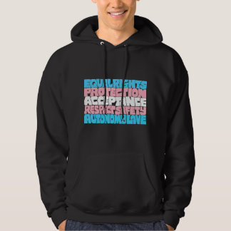 PRIDE Trans rechten woord art vlag LGBT offerte gi Hoodie