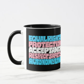 PRIDE Trans rechten woord art vlag LGBT offerte gi Mok