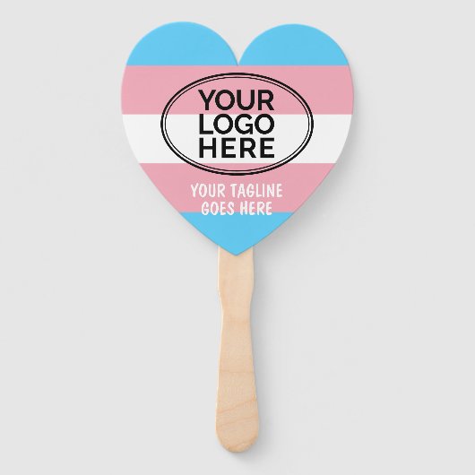 Pride Transgender Flag Custom Logo Handwaaier (Achterkant)
