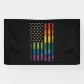 Pride USA America Distressed Rainbow Flag LGBTQ Spandoek (Horizontaal)