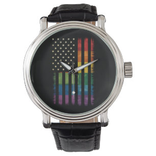 Pride USA Amerika Gescheurde Regenboogvlag LGBTQ Horloge