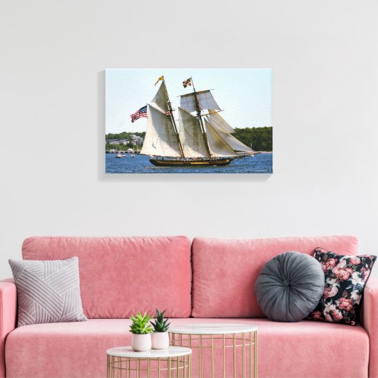 Pride van Baltimore II Tall Ship Photo Canvas Afdruk (Insitu (Woonkamer))