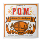 Pride van Michigan Beer Tile Tegeltje (Voorkant)