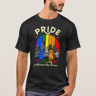 Pride van Nashville City Tennessee Cats Regenboog T-shirt