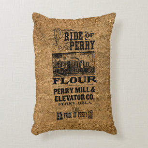  pride van Perry Flour Faux Burlap Sack Accent Kussen