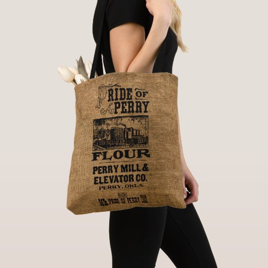 pride van Perry Flour Faux Burlap Sack Draagtas (Dichtbij)