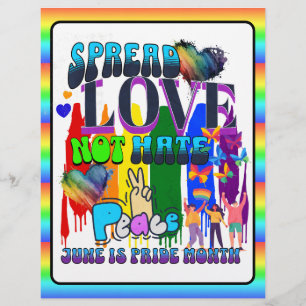 Pride Verspreid Liefde Niet Haat Flyer