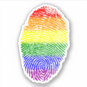 Pride-vingerafdruk Sticker (Voorkant)