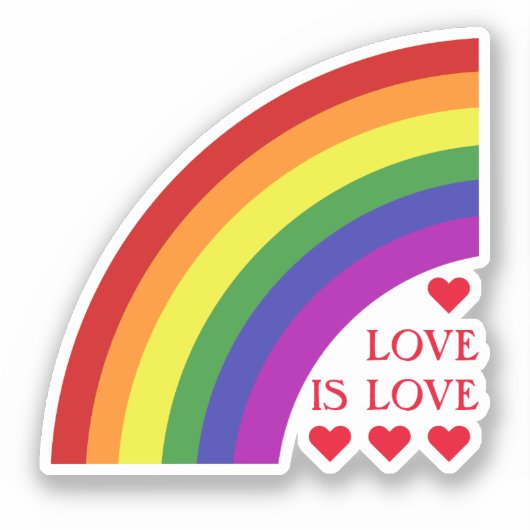 Pride Vlag Regenboog Sticker (Voorkant)