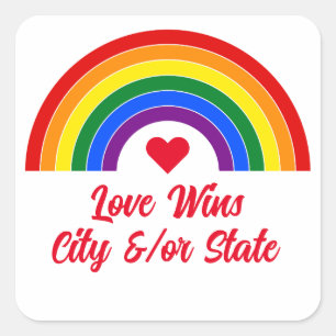 Pride Vlag Regenboog Vierkante Sticker