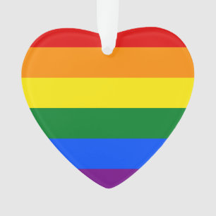 Pride vlag Regenboogstripes Harde Gevormde Ornamen Ornament