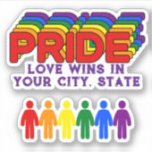 PRIDE Vlag Sticker (Voorkant)