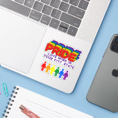 PRIDE Vlag Sticker (Laptop met iPhone)