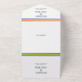 Pride vlag streept homoseksuele, lesbische bruilof all in one uitnodiging (Buitenkant)
