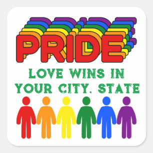 PRIDE Vlag Vierkante Sticker