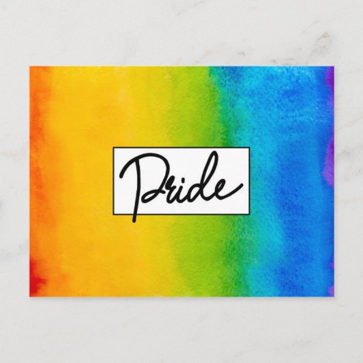 Pride Waterverf stijl Briefkaart (Voorkant)