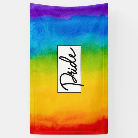 Pride Waterverf stijl Spandoek (Verticaal)