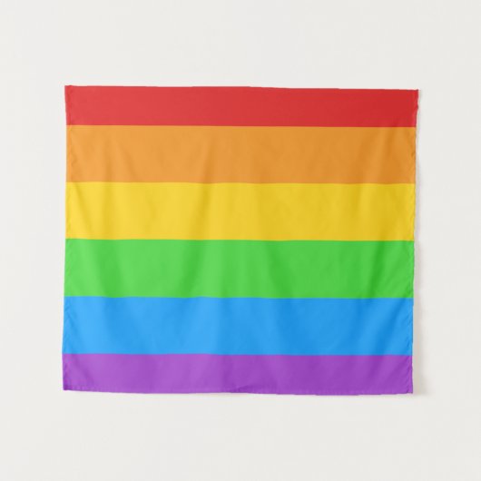 Pride Wave: Regenboogvlag Wandkleed (Voorkant (horizontaal))