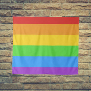 Pride Wave: Regenboogvlag Wandkleed