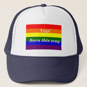 Pride yup, geboren op deze manier Rainbow vlag Trucker Pet
