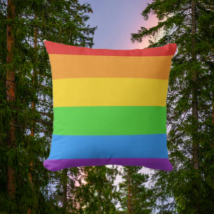 Prideful Lounge: Regenboogvlag Kussen
