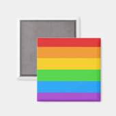 Prideful Square: Regenboogvlag Magneet (Voorkant / Achterkant)