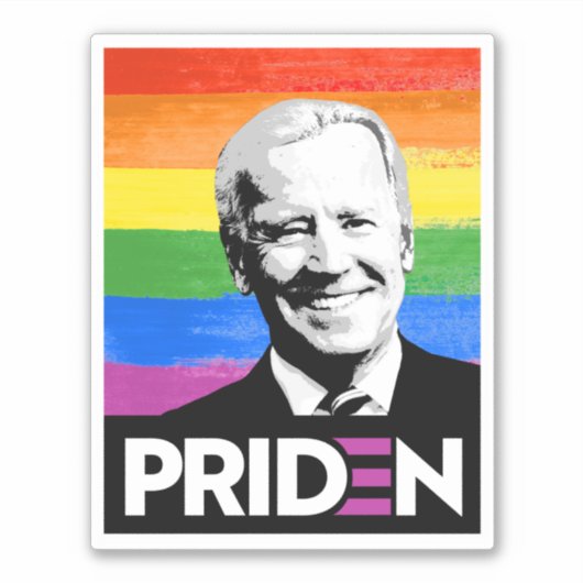 PRIDEN JOE BIDEN STICKER (Voorkant)