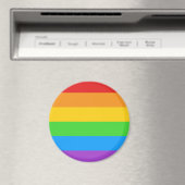 PridePulse: Rainbow Pride Button Magneet (Insitu (Vaatwasser))
