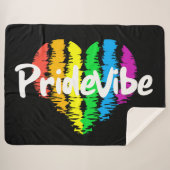 PrideVibe: Wrap jezelf in Rainbow Heart Sherpa Deken (Voorkant (horizontaal))
