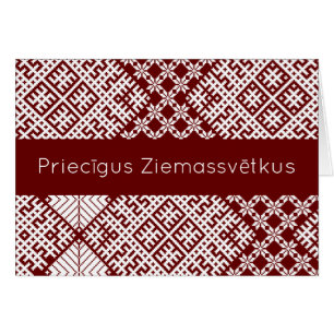 Priecigus Ziemassvetkus Traditioneel Lets Ontwerp