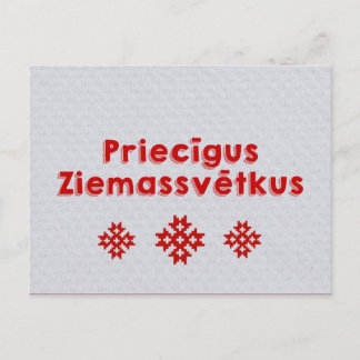 Priecīgus Ziemassvētkus Vrolijk Kerstfeest Lets Feestdagenkaart