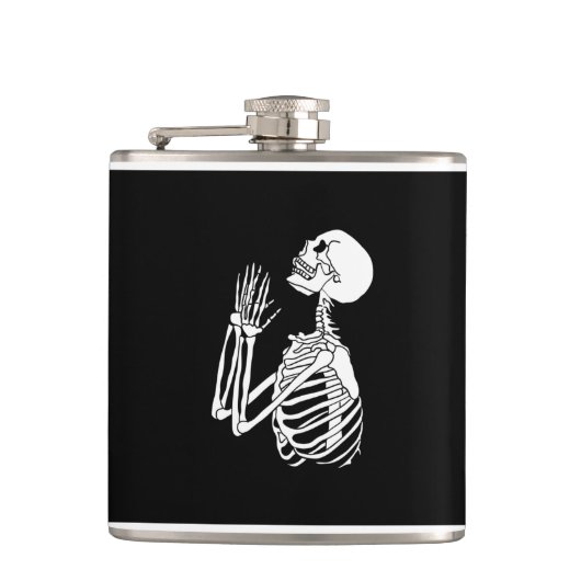 Prier le squelette sur un flacon (Devant)