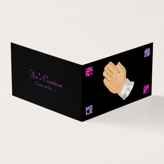 Prier Mains Enfant Joyeux Carte de vacances de Pâq (Outside)