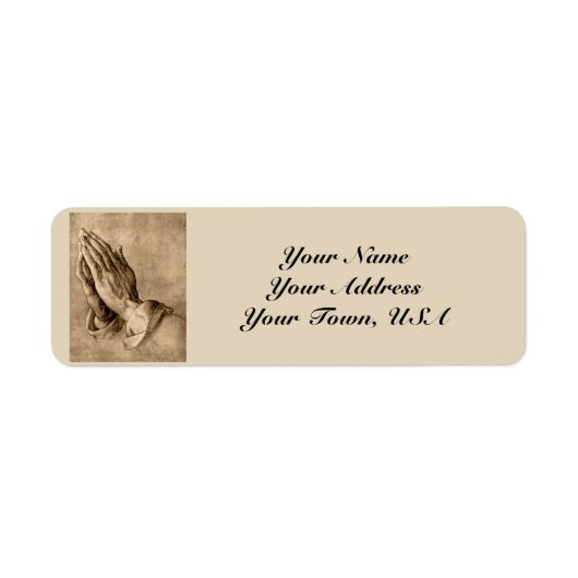 Prier Mains Retourner les étiquettes d'adresse (Devant)