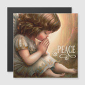 Prier Petite fille Angel Radiant Halo Magnet (Devant / Derrière)