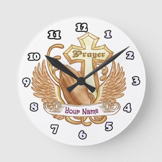 Prier toujours Croix horloge (Recto)